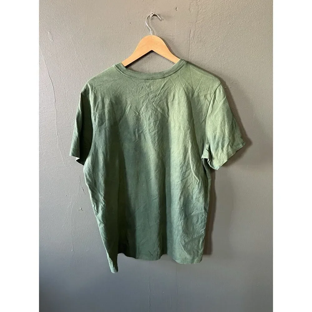 Jordan Brand Mens Green Short Sleeve Graphic T-shirt Size Large